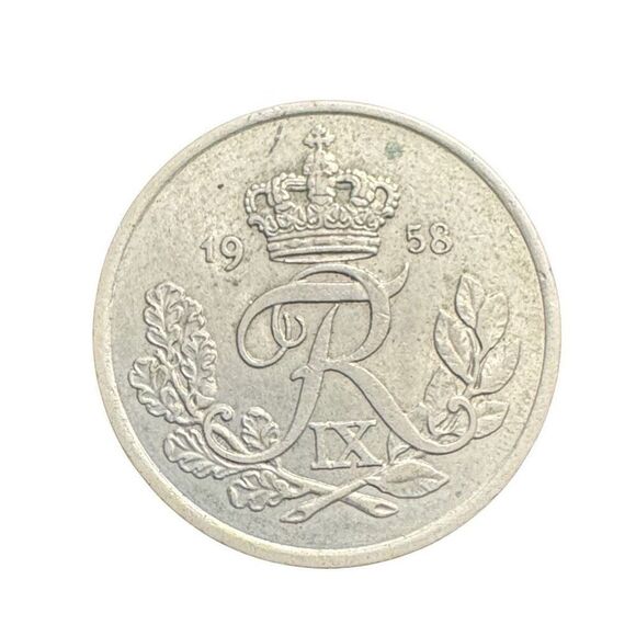 Denmark 25 Ore 1958 KM# 842 25 Øre Frederik IX Danmark Coin - Picture 1 of 7